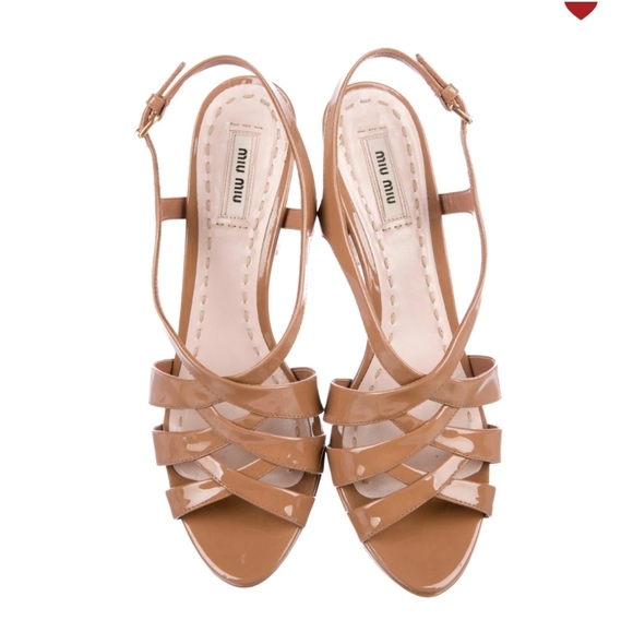 Miu miu Patent Leather Platform Sandals - Picture 2 of 10